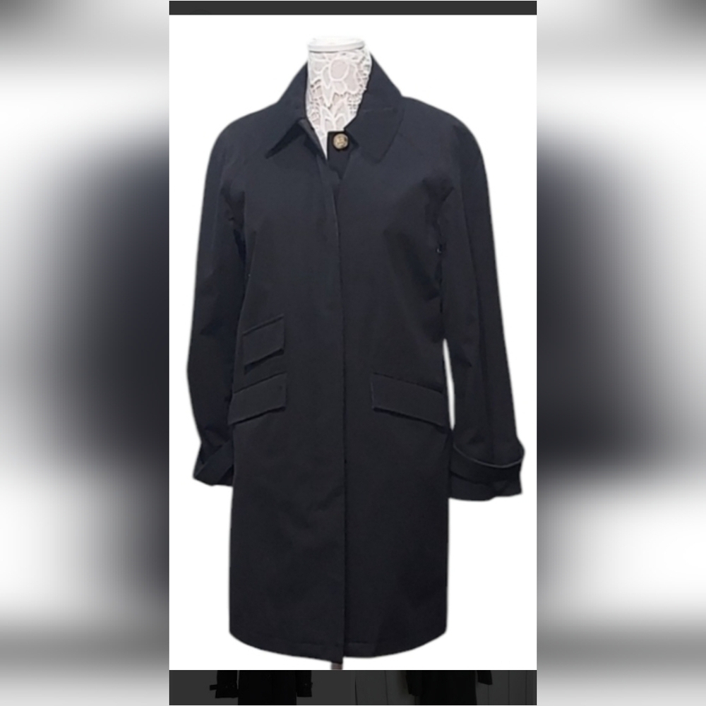 Michael Kors Elegant Black Trench Coat